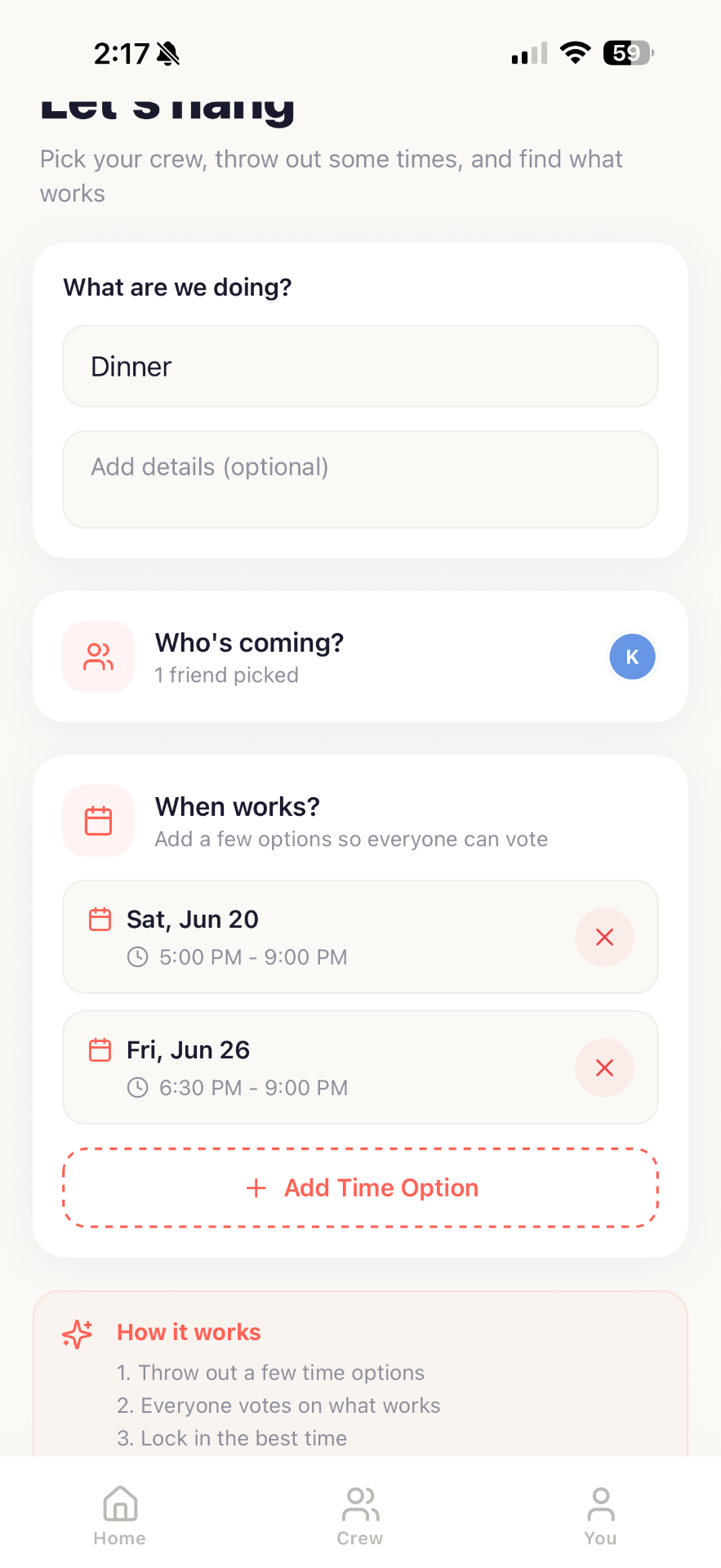 Skedge app mockup