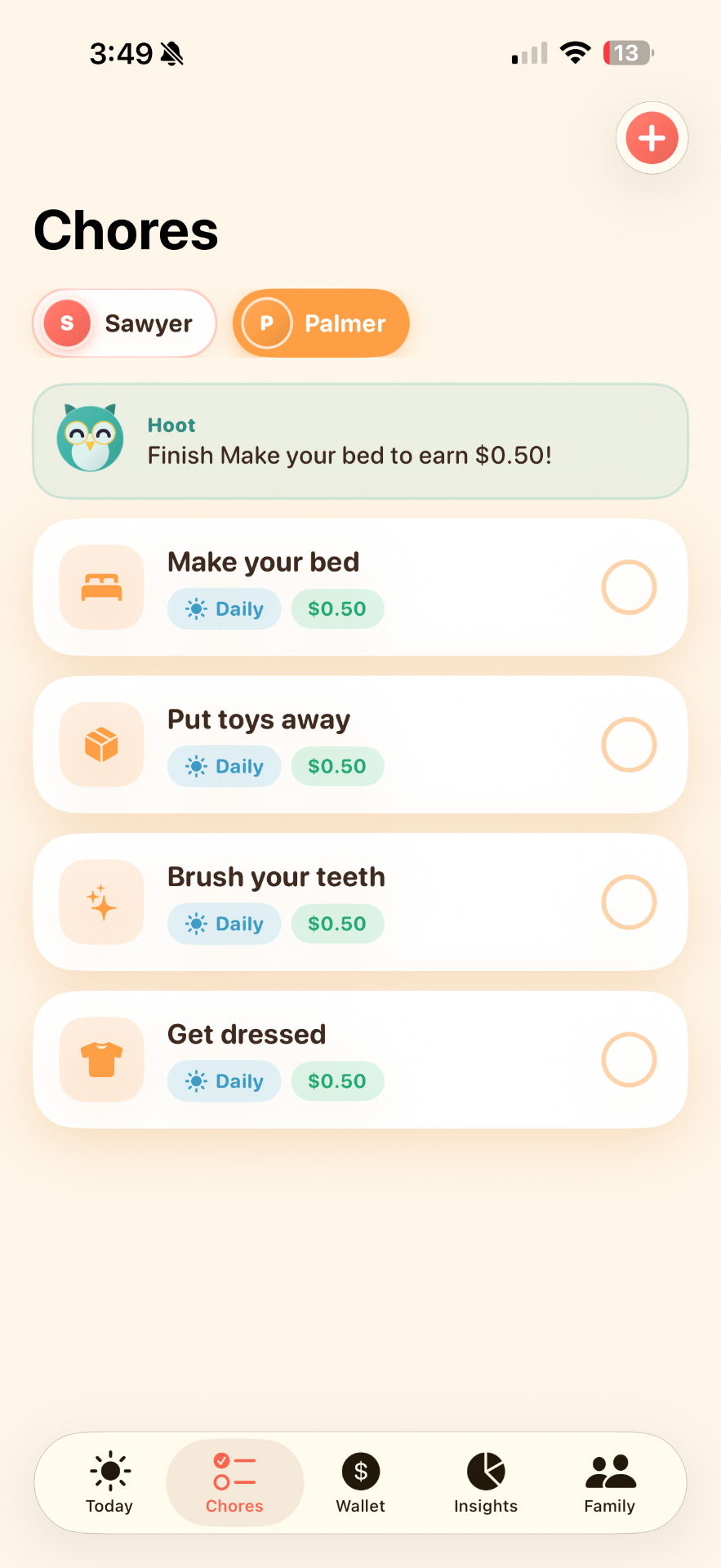 Chore Buddies app mockup