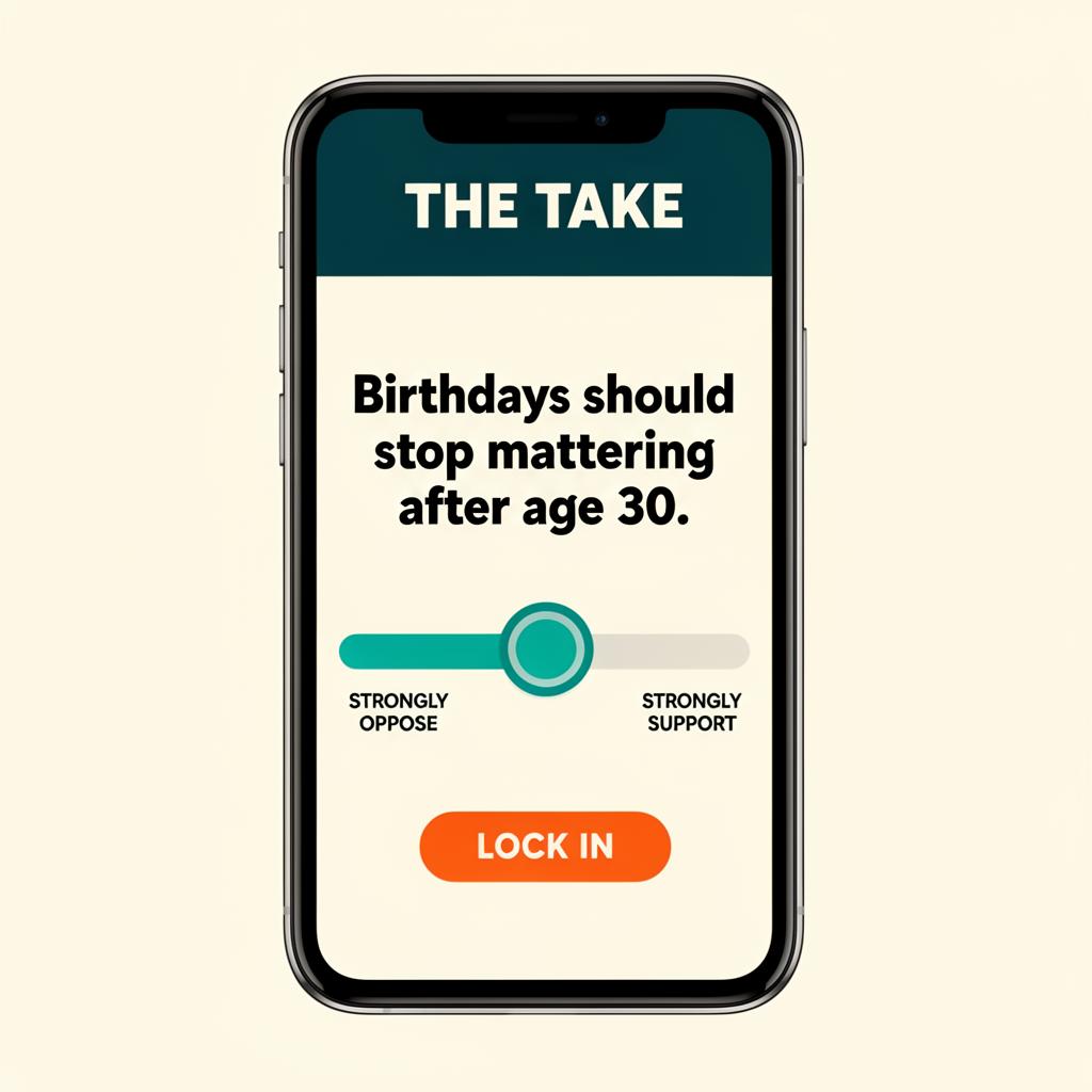 The Take app mockup
